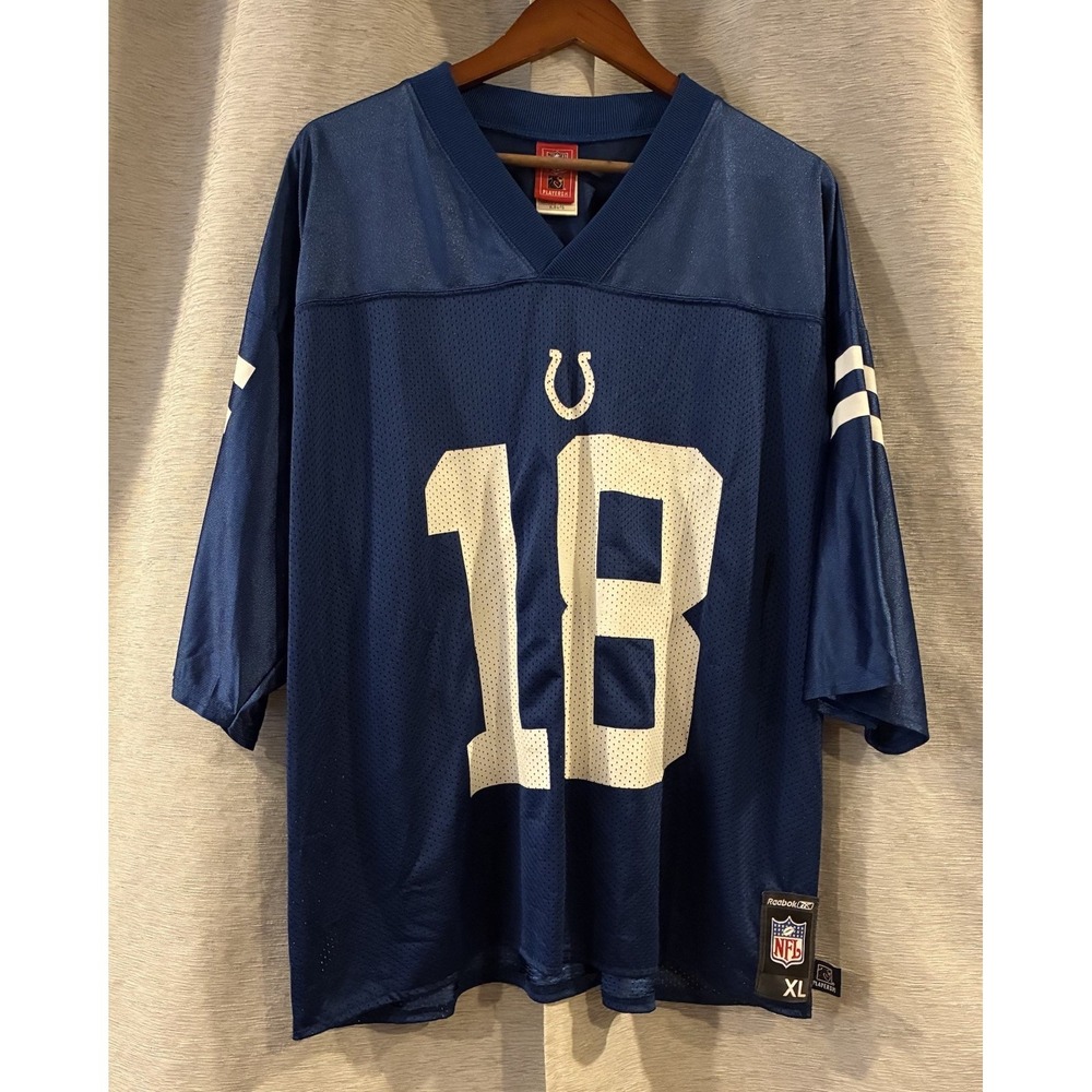 Peyton Manning Indianapolis Colts Reebok Football Jersey Men's XL Blue NFL